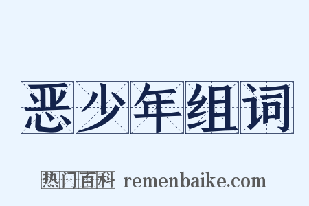 恶少年组词是什么意思的图片
